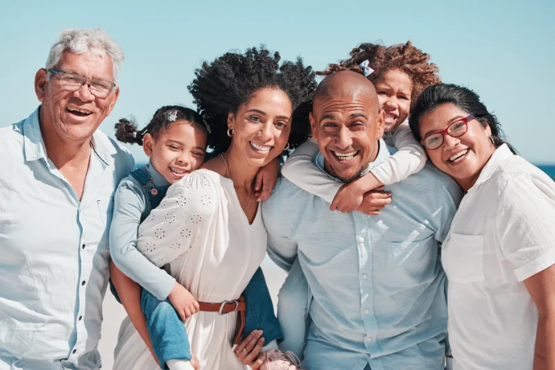 portrait big family and smile at beach on vacatio 2023 11 27 04 51 45 utc