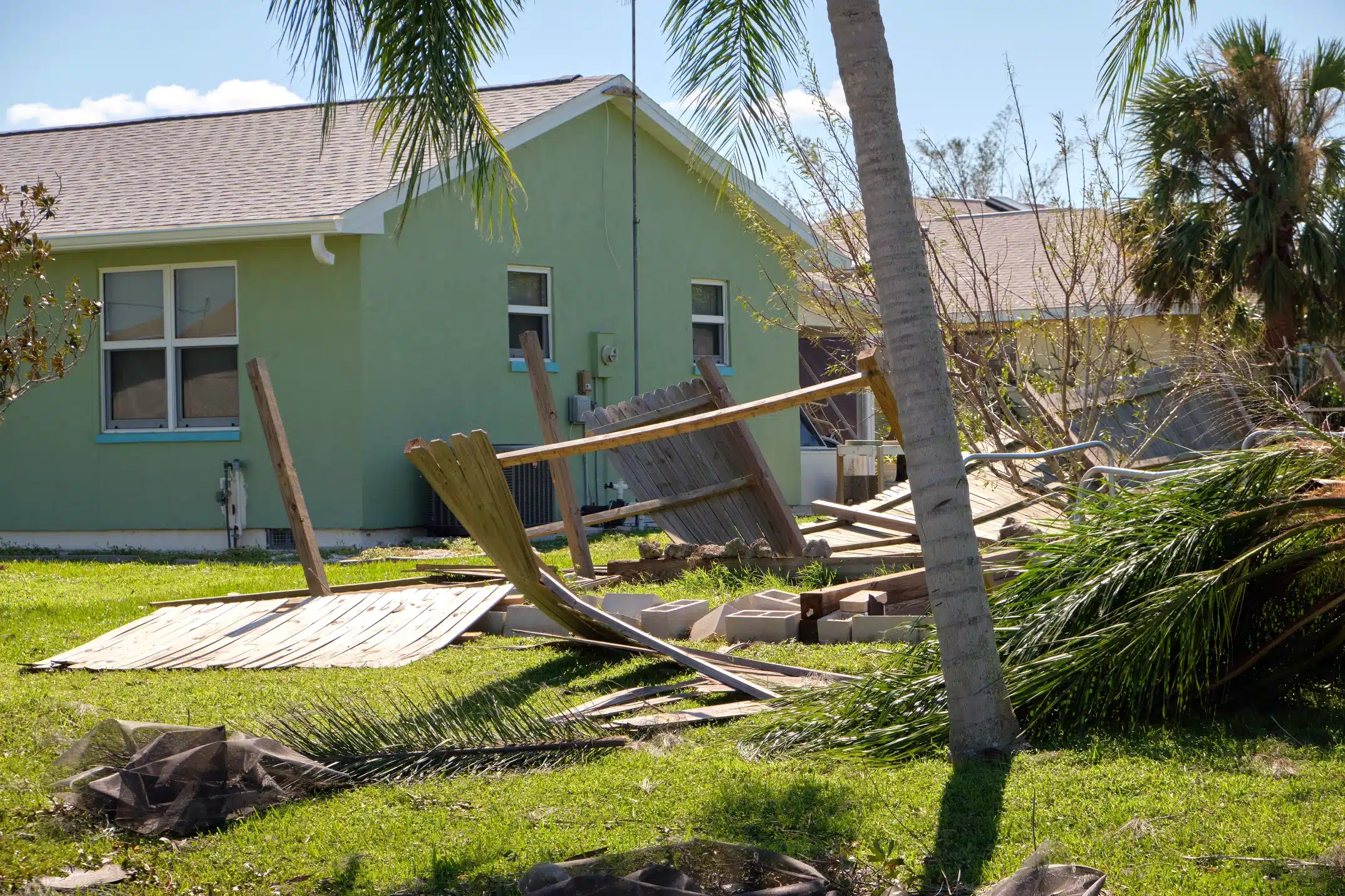 home yard with scattered debris after hurricane ia 2023 11 27 05 05 41 utc